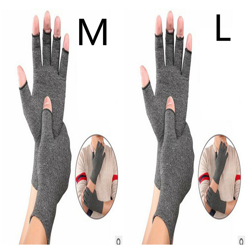 Non-Slip Breathable Health Care Nursing Half-Finger Gloves For Arthritis