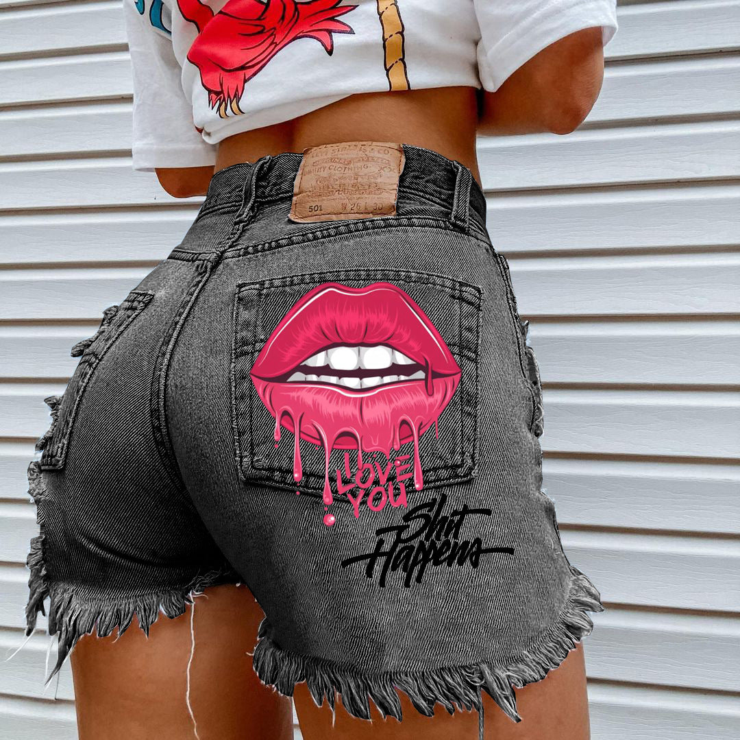 Ripped Denim Shorts For Women