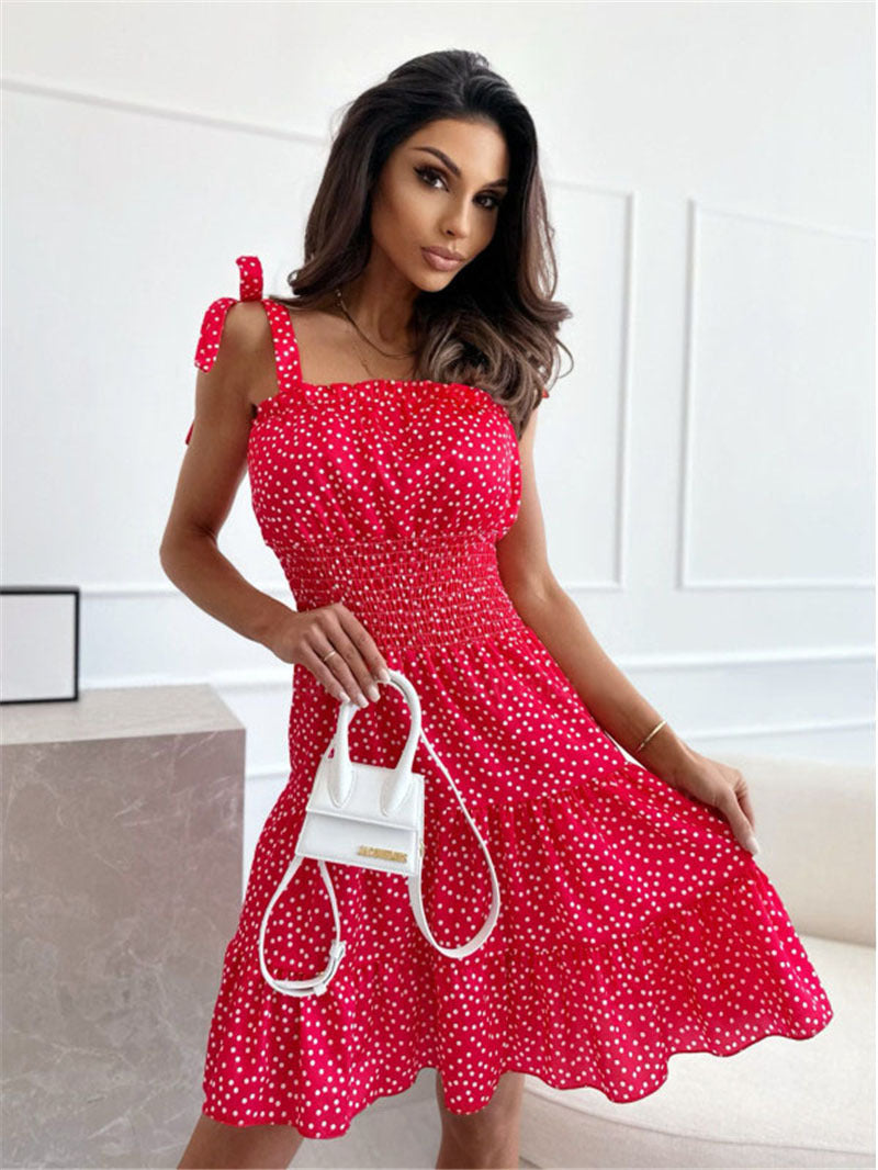 Wave Dots Slim Dress