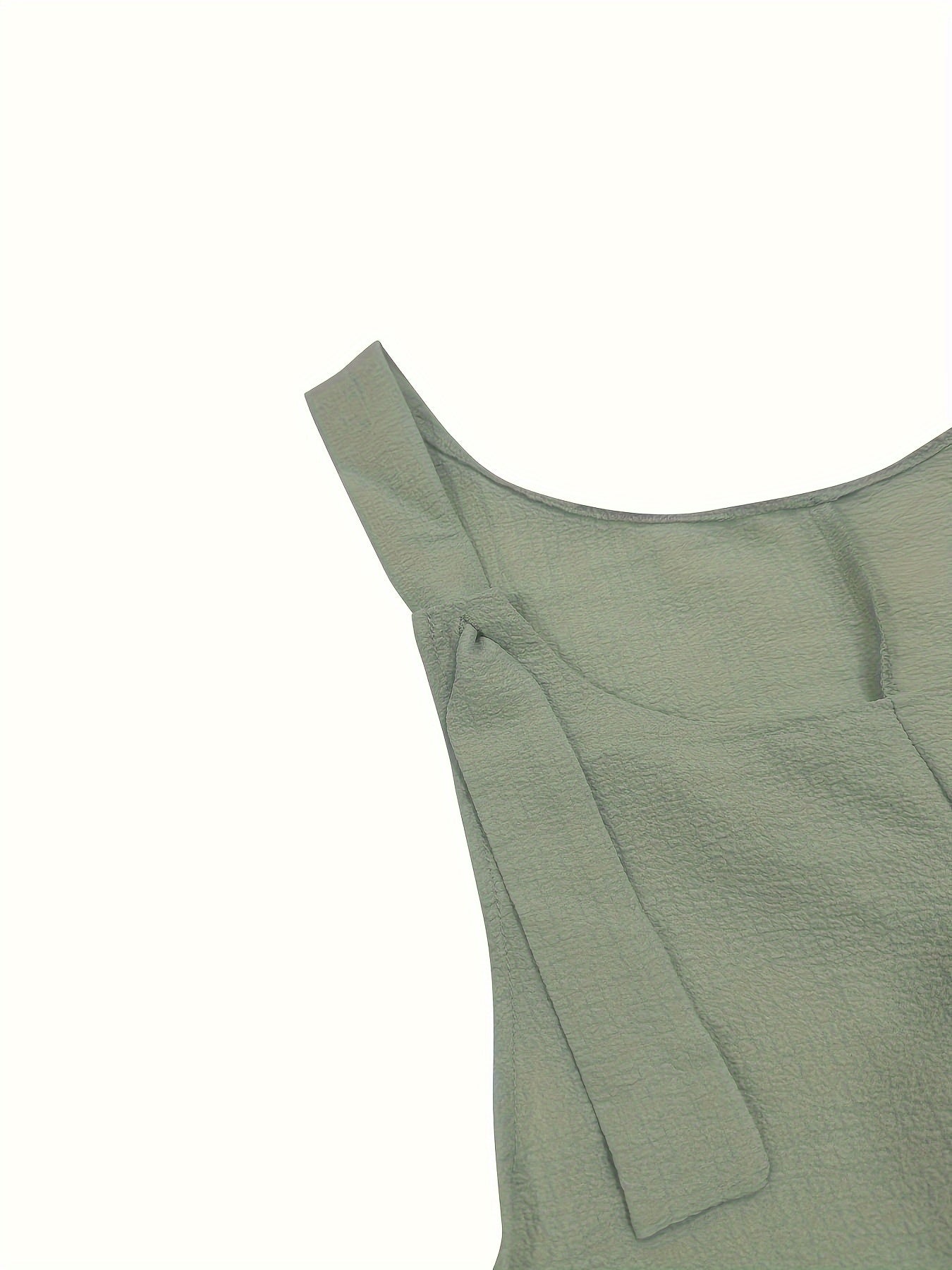 Round-Neck Knot-Detail Loose-Fit Tank Romper