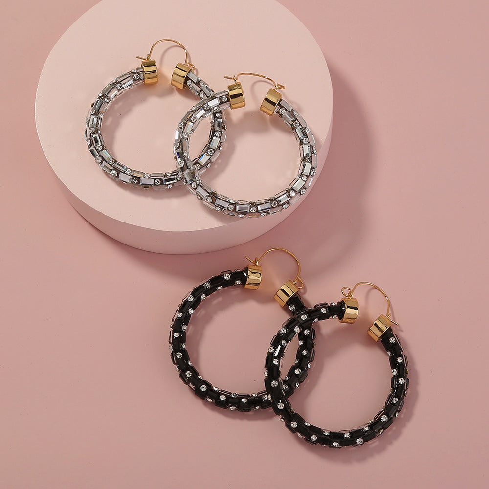 Exaggerated Thin Ear Hoop Earrings For Women