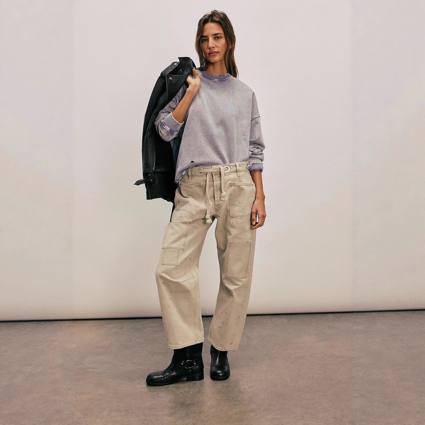 New Washed Pants With Drawstring