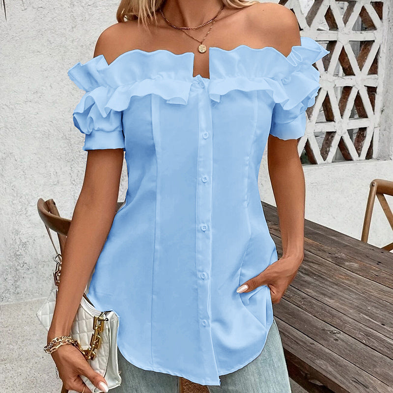 Off-Shoulder Ruffled Blouse