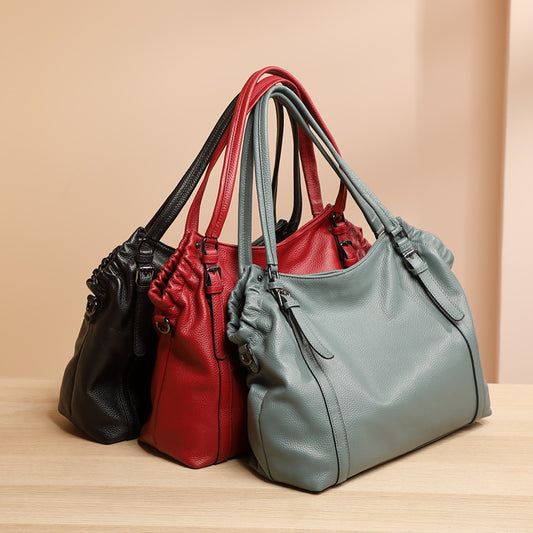 New-Style Simple Large-Capacity Leather Handbag For Women