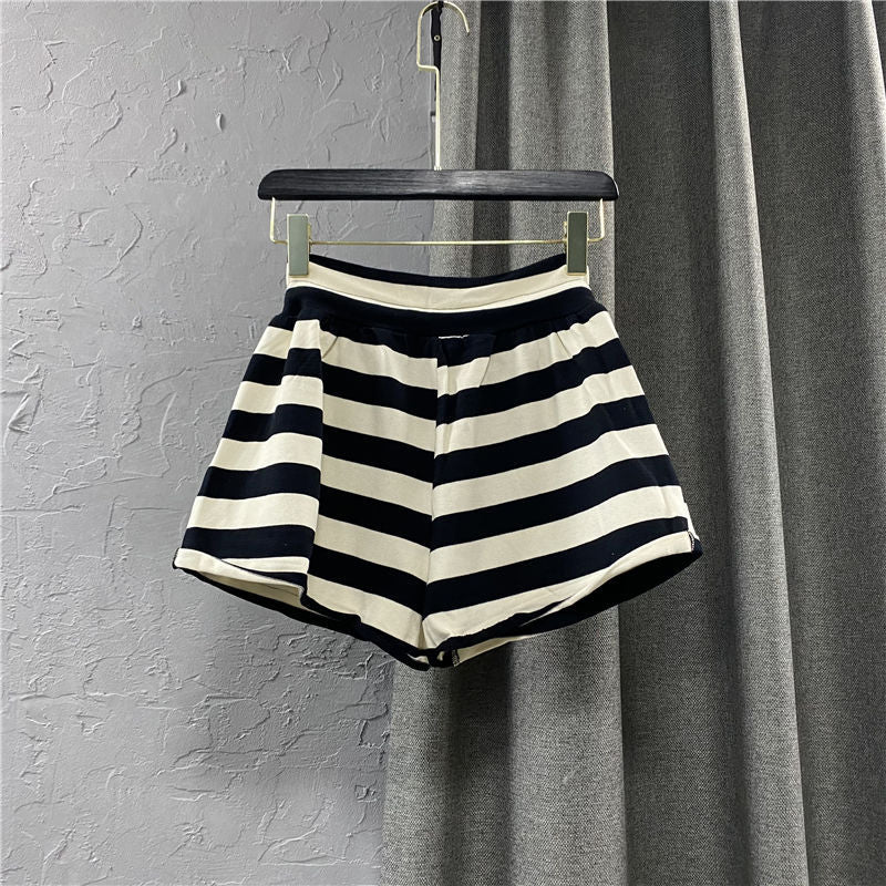 Striped Casual Cargo Ladies' Shorts