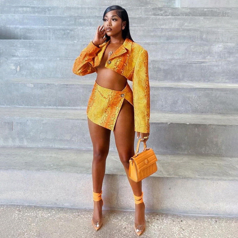 Women's Snakeskin Blazer Outfit