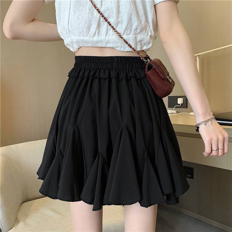 Women's Irregular Chiffon Ruffled Skirt