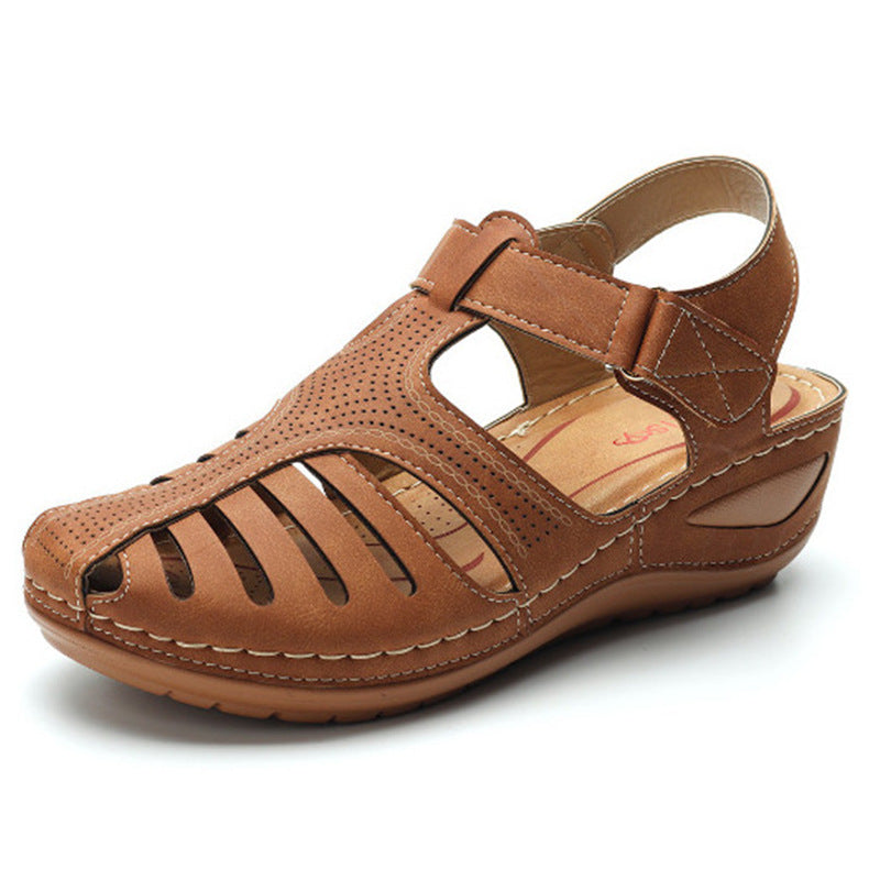 Women's Plus-Size Retro Sandals - Round Toe