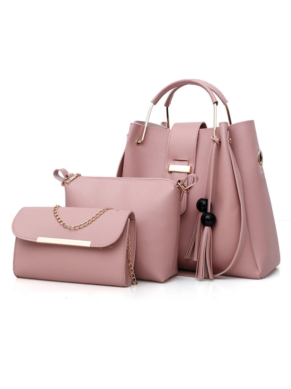 Three-Piece Bucket Handbag