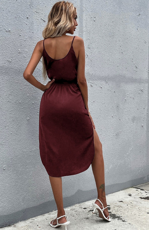 Women's Fashion Sleeveless Belted Dress