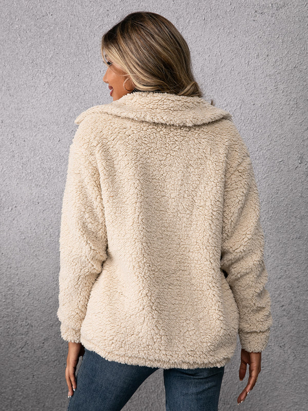 Loose  Lamb Wool Fleece Coat