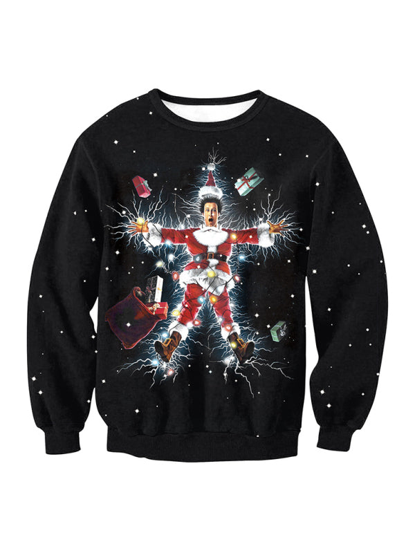 Christmas Electro Santa Round-Neck Sweater