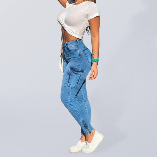 Women's Distressed Skinny Denim Trousers