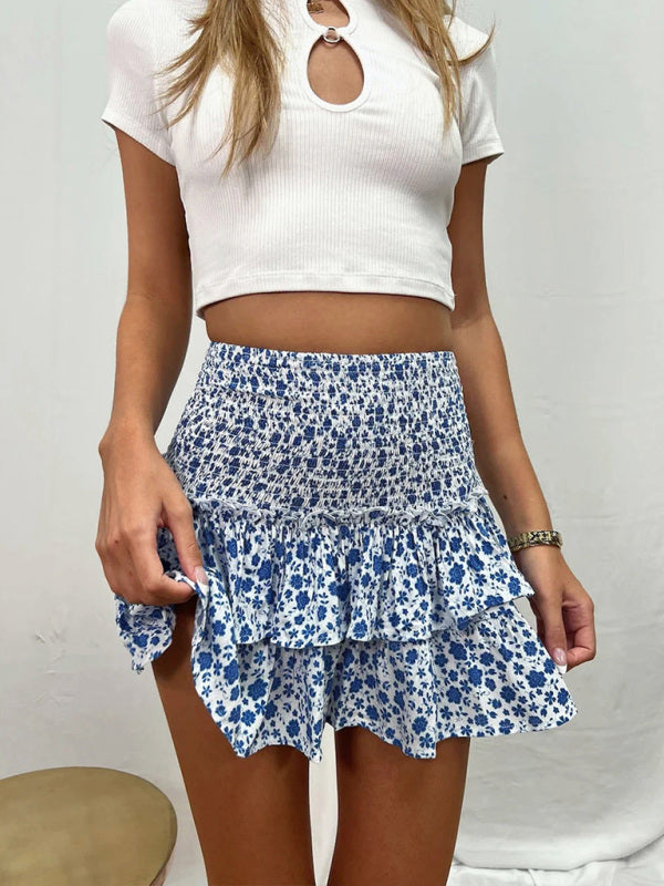 Versatile Printed Short Skirt