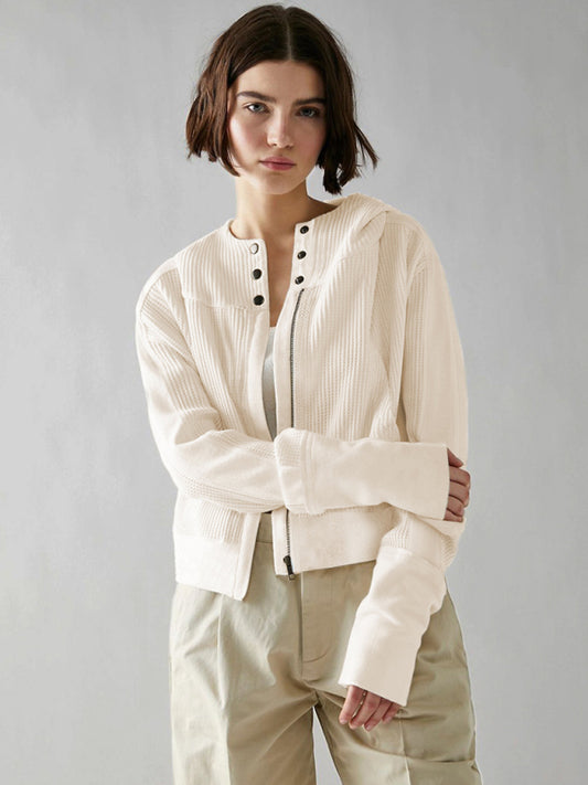 Lightweight Woven Jacket With Slanted Pockets