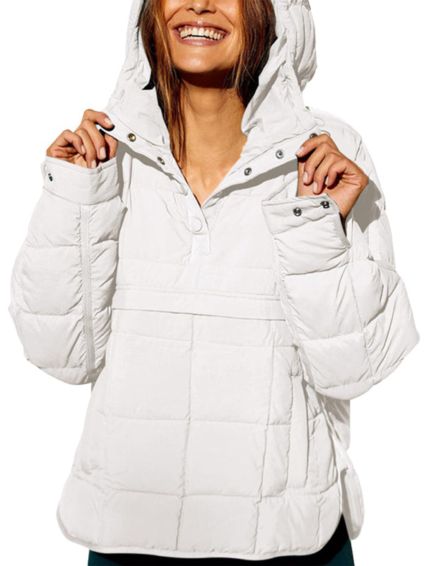 Hooded Cotton Foldable Padded Pocket Jacket