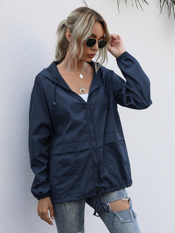 Women's Zipper Rain Coat