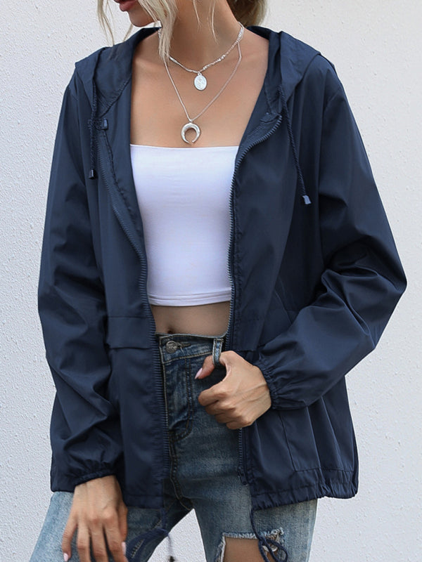 Women's Zipper Rain Coat