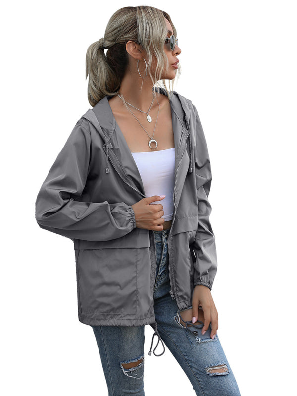 Women's Zipper Rain Coat