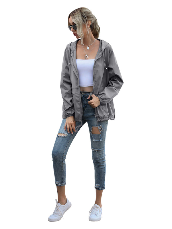 Women's Zipper Rain Coat