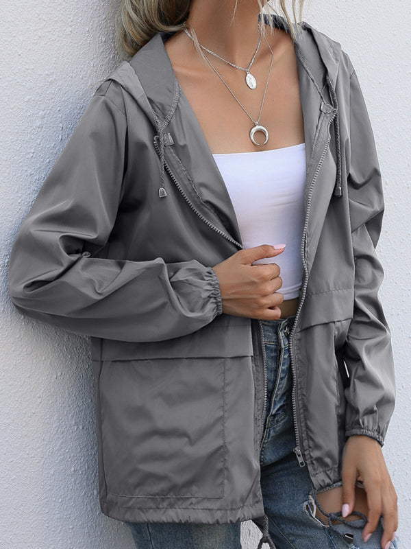 Women's Zipper Rain Coat