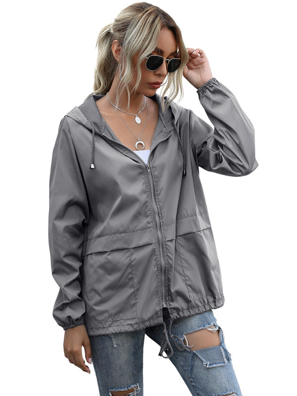 Women's Zipper Rain Coat