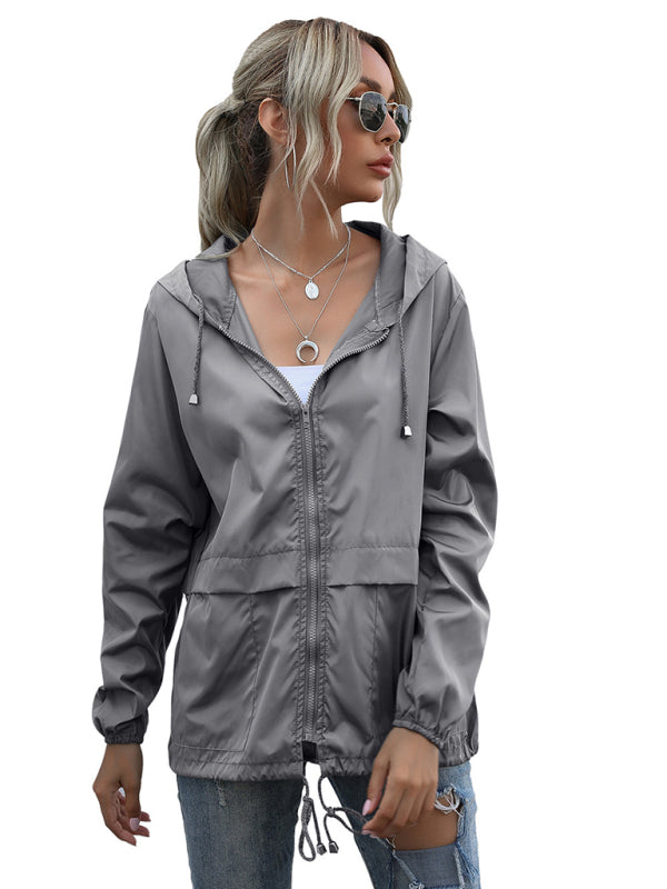 Women's Zipper Rain Coat