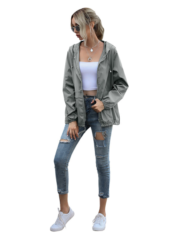 Women's Zipper Rain Coat