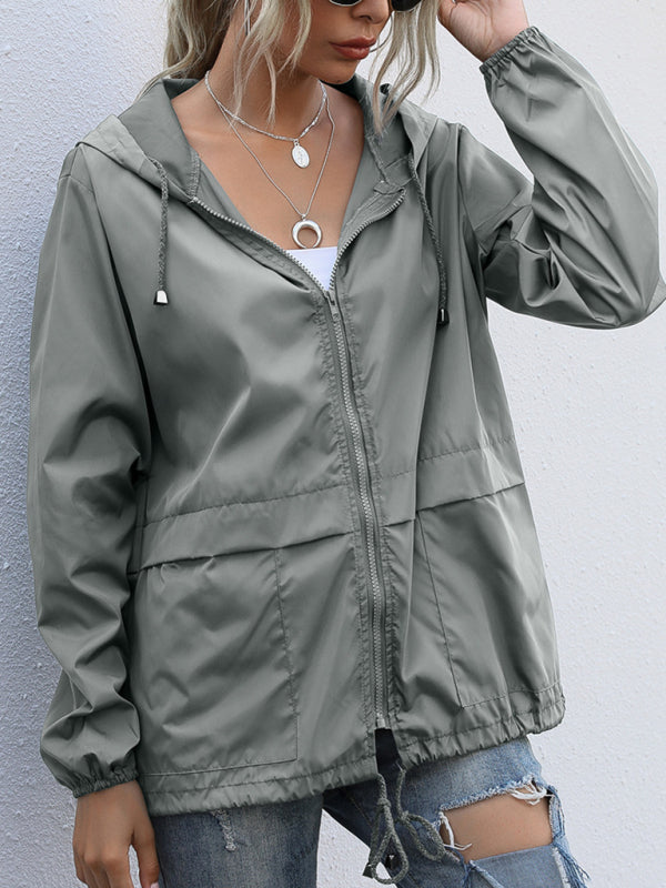 Women's Zipper Rain Coat