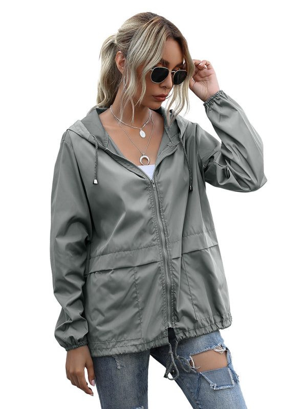 Women's Zipper Rain Coat