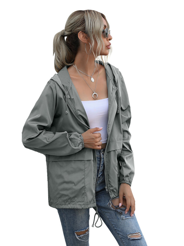 Women's Zipper Rain Coat