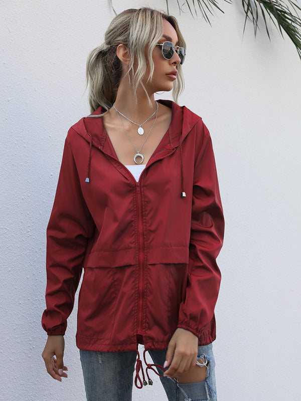 Women's Zipper Rain Coat