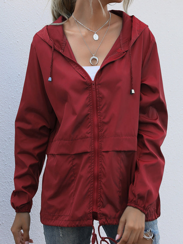 Women's Zipper Rain Coat