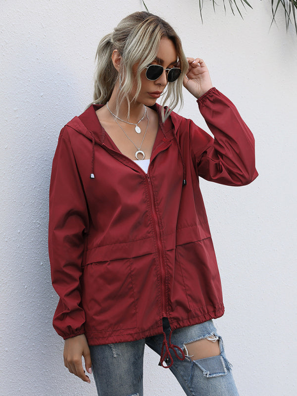 Women's Zipper Rain Coat