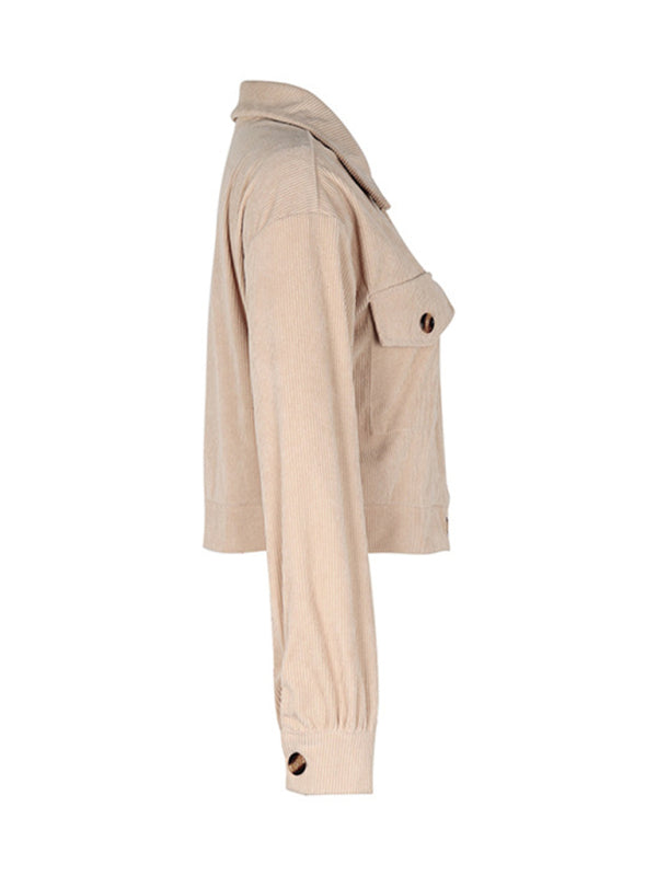 Women's Colour-Block Plaid Short Jacket