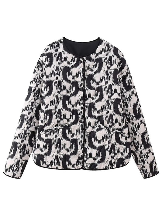 Women’s Animal Print Knit Jacket