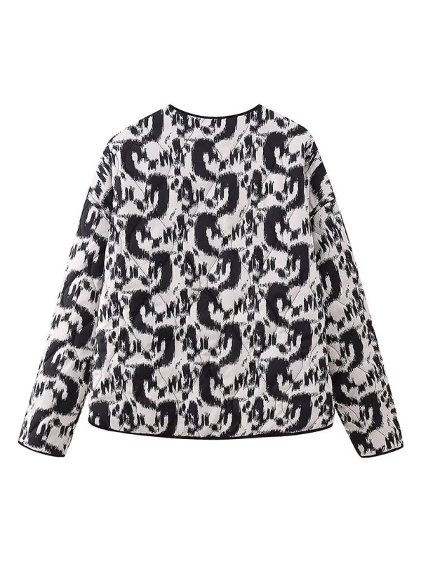 Women’s Animal Print Knit Jacket