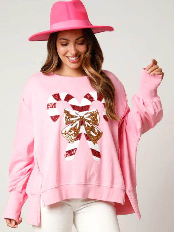 Women's Sweet Sequined Thickened  Christmas Sweatshirt