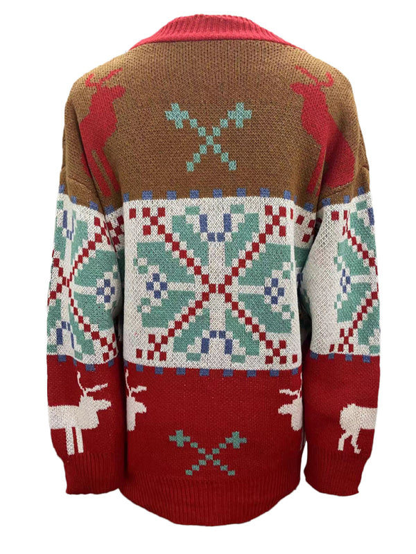 Women's Christmas Casual Christmas Sweater Cardigan Jacket