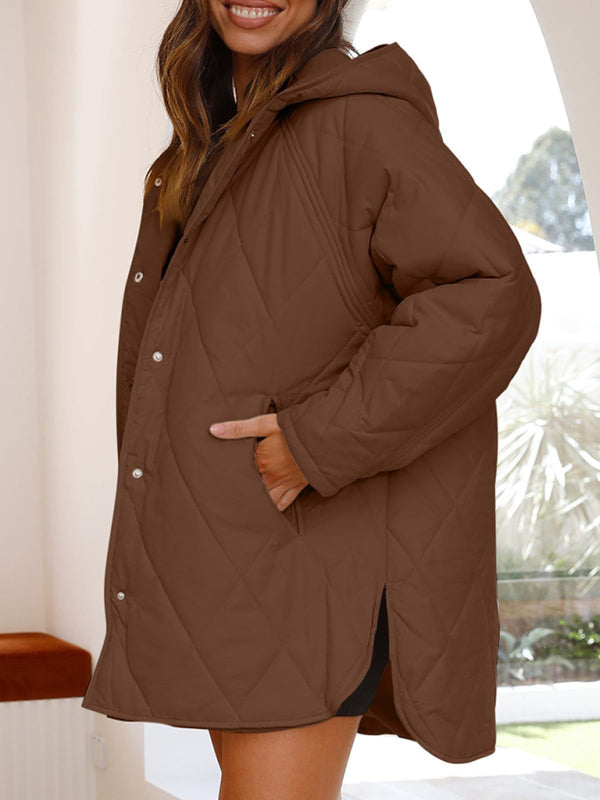 Women's Oversize Loose Hooded Quilted Jacket