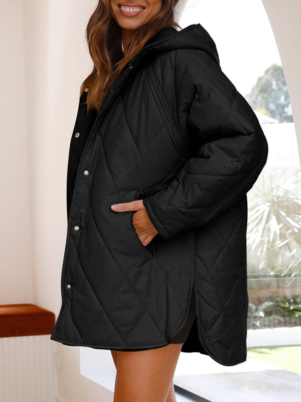 Women's Oversize Loose Hooded Quilted Jacket