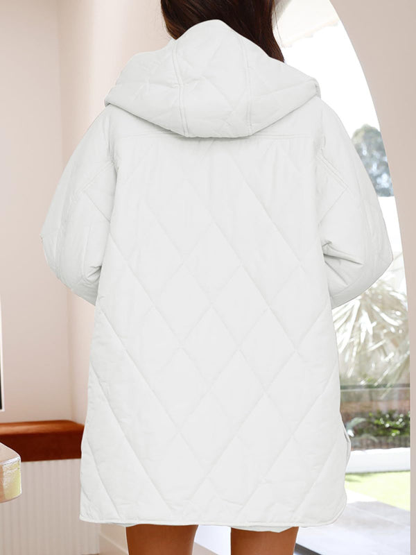 Women's Oversize Loose Hooded Quilted Jacket