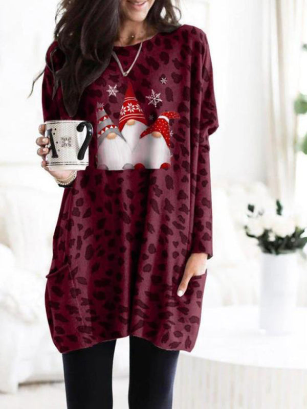 Leopard Print Christmas Dress