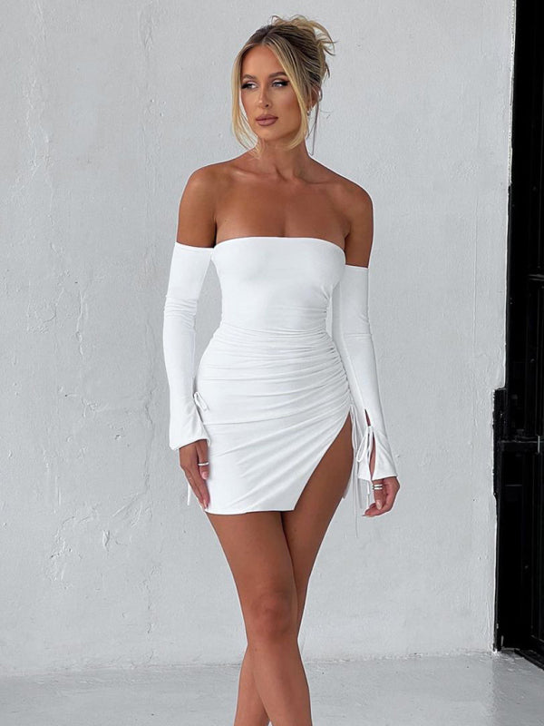 Hip-Wrapped Dress With Slits