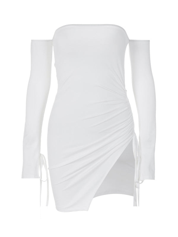 Hip-Wrapped Dress With Slits