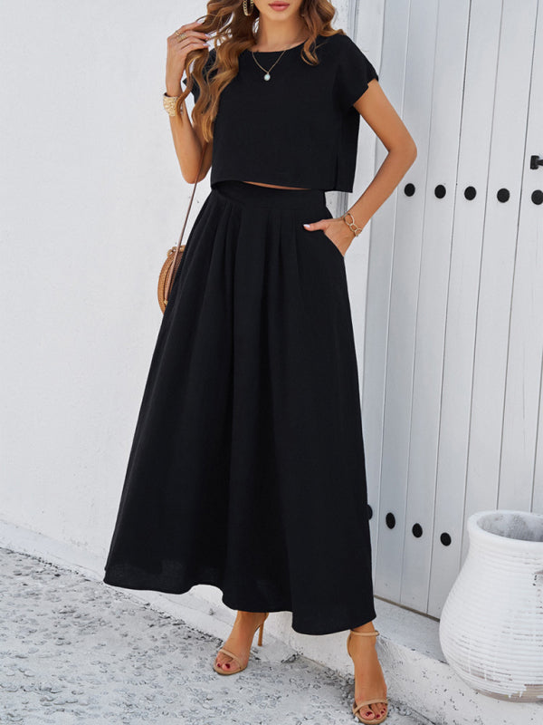 Casual Sleeveless Top & Long Skirt Outfit