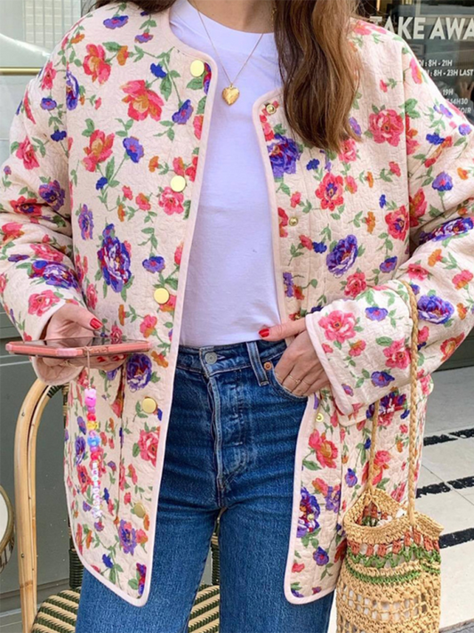 Floral Print Cotton Jacket