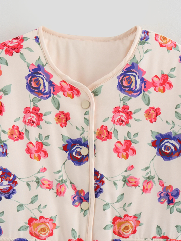 Floral Print Cotton Jacket