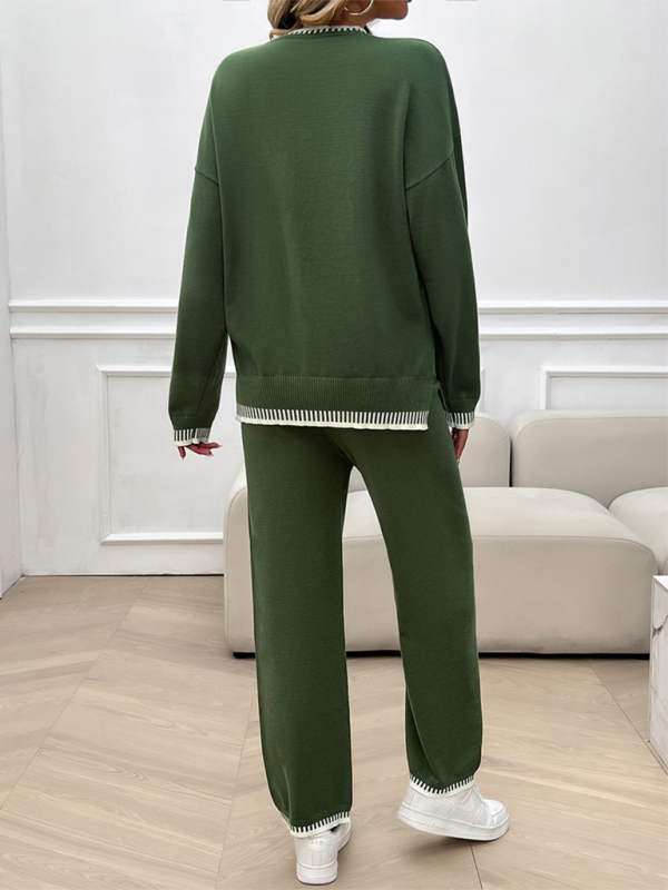 Fashion Knitted Long Pants Outfit