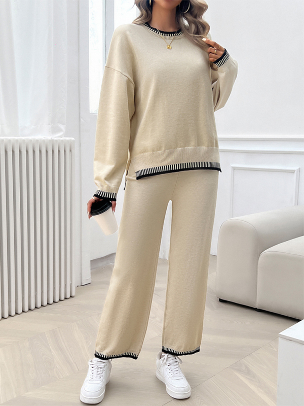 Fashion Knitted Long Pants Outfit